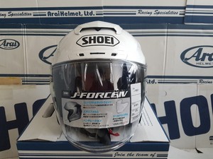 쇼웨이 제이포스4  화이트 빅사이즈 2XL 오픈페이스 헬멧