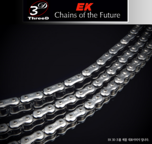 EK체인(Enuma Chain) 520 NX-Ring 3D 체인 (750cc급-로드레이스) 520R-120L-크롬