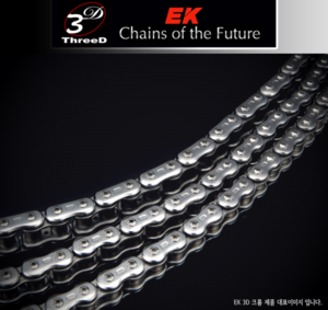 EK체인(Enuma Chain)530 Quadra-X2-Ring 3D 체인(1400cc급-슈퍼스포츠) 530Z-120L-크롬