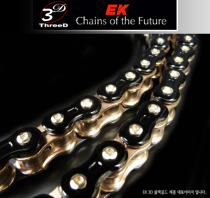 EK체인(Enuma Chain) 520 SX2-Ring 3D 체인(650cc급-엔듀로/슈퍼모토) 520SM-120L-블랙골드