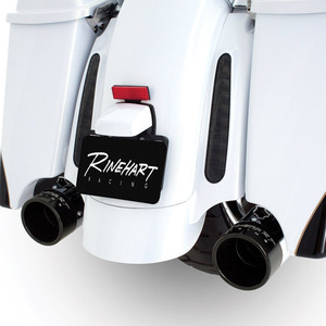 Rinehart Racing Xtreme True Duals Exhaust 4″ Mufflers Chrome with Black End Caps 투어링 일렉트라글라이드/로드글라이드/로드킹/스트리트글라이드/울트라리미티드/할리데이비슨 라인하트 레이싱 익스트림 크롬 머플러