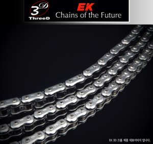 EK체인(Enuma Chain) 520 SX2-Ring 3D 체인 (1000cc급-로드레이스) 520SP-120L-크롬