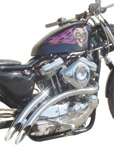 Bassani Chrome Radial Sweepers Exhaust System 스포스터1100/스포스터1200/스포스터883/할리데이비슨 바사니 라디아 스위퍼스 크롬 시스템 머플러